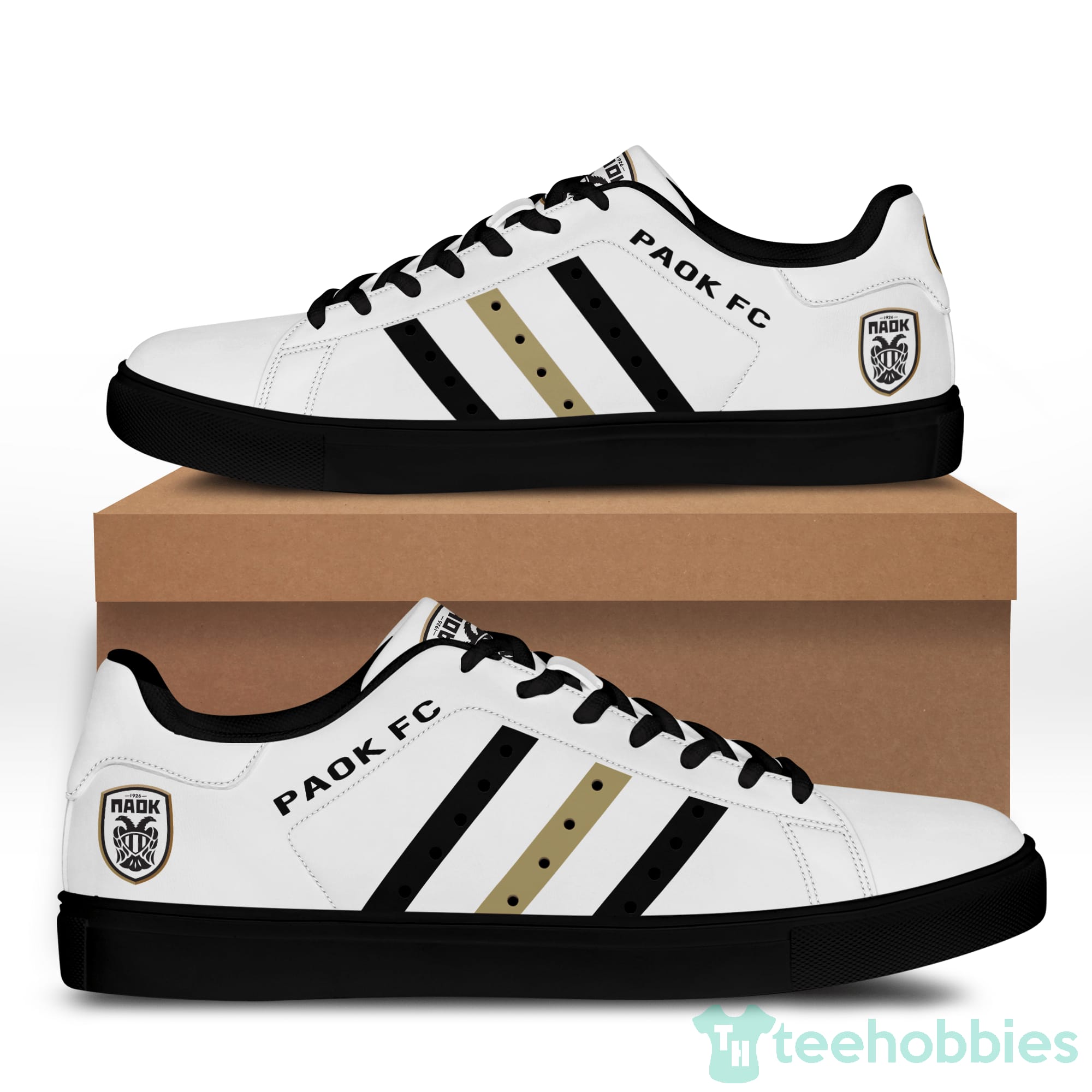 Paok Fc White Low Top Skate Shoes Product photo 2