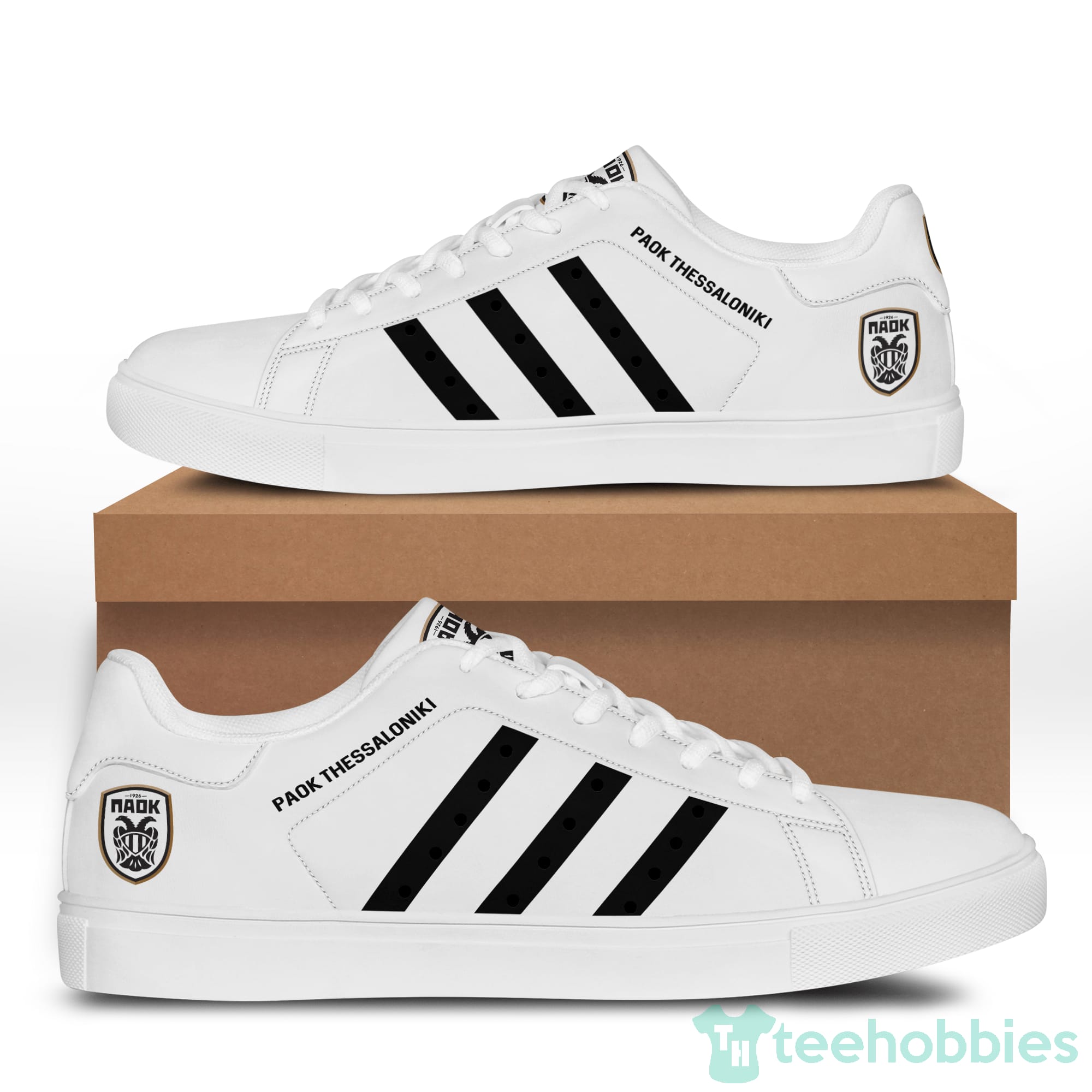 Paok Thessaloni Fc White Low Top Skate Shoes Product photo 1