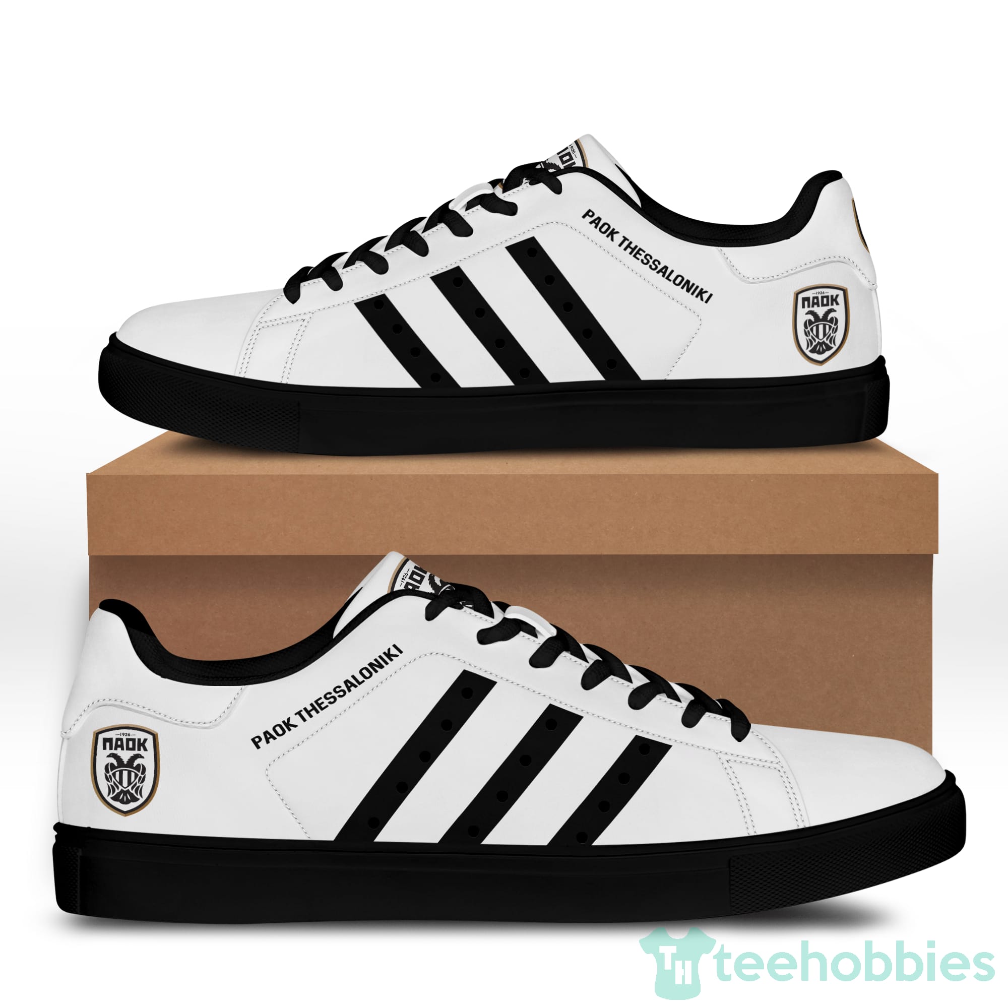 Paok Thessaloni Fc White Low Top Skate Shoes Product photo 2