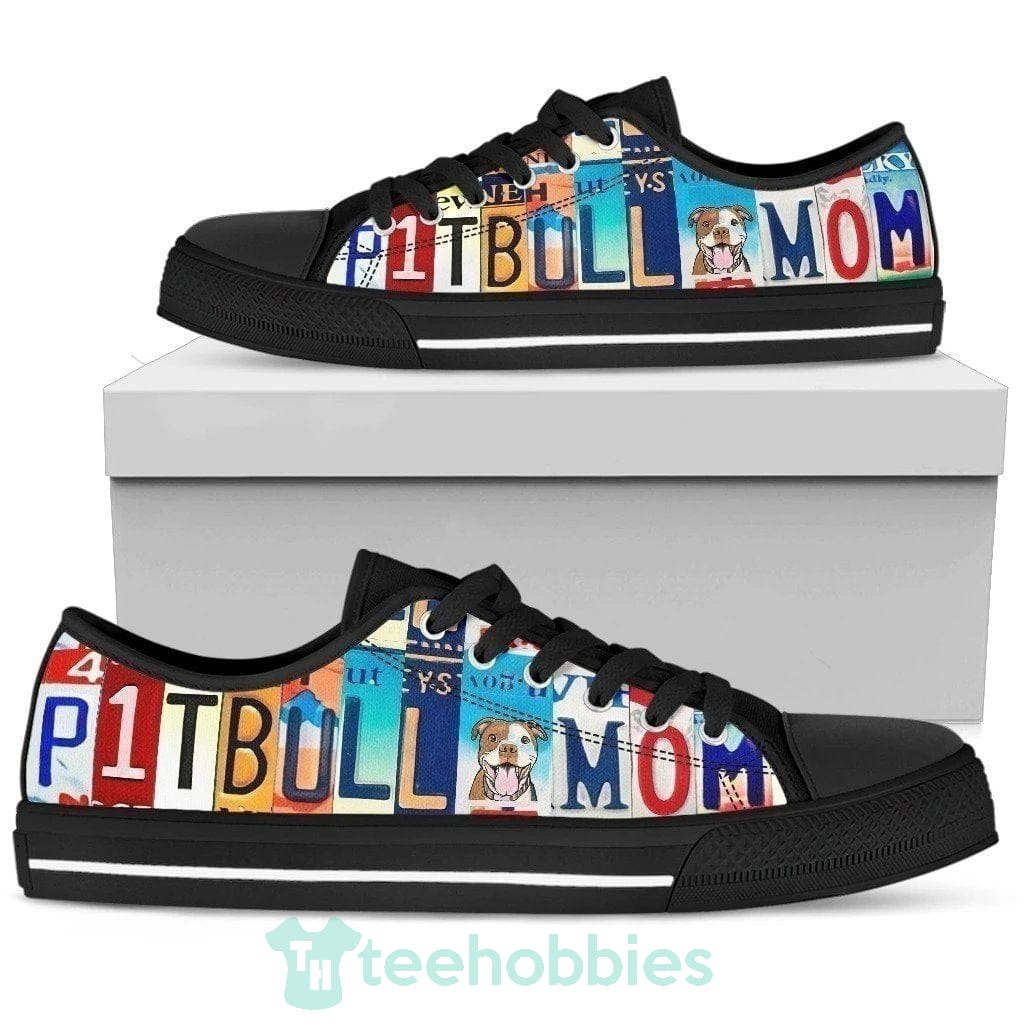 Pitbull Mom Low Top Shoes Dog Lover Gift Product photo 1