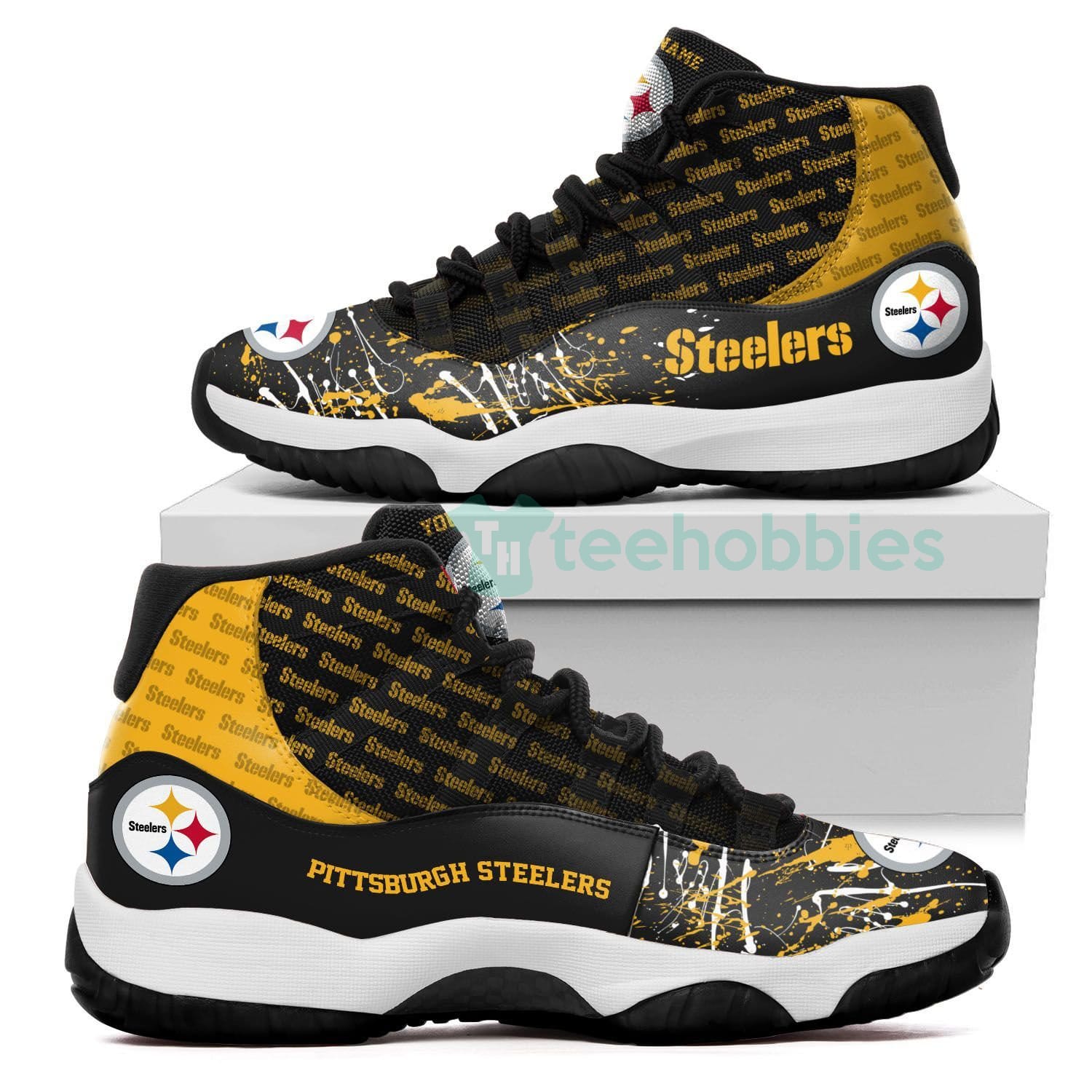 Pittsburgh Steelers Customized New Air Jordan 11 Shoes