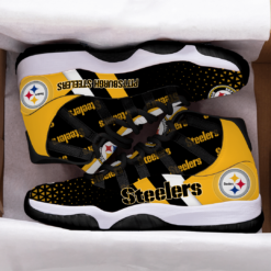 Pittsburgh Steelers Fans Air Jordan 11 Shoes - Women's Air Jordan 11 - Black
