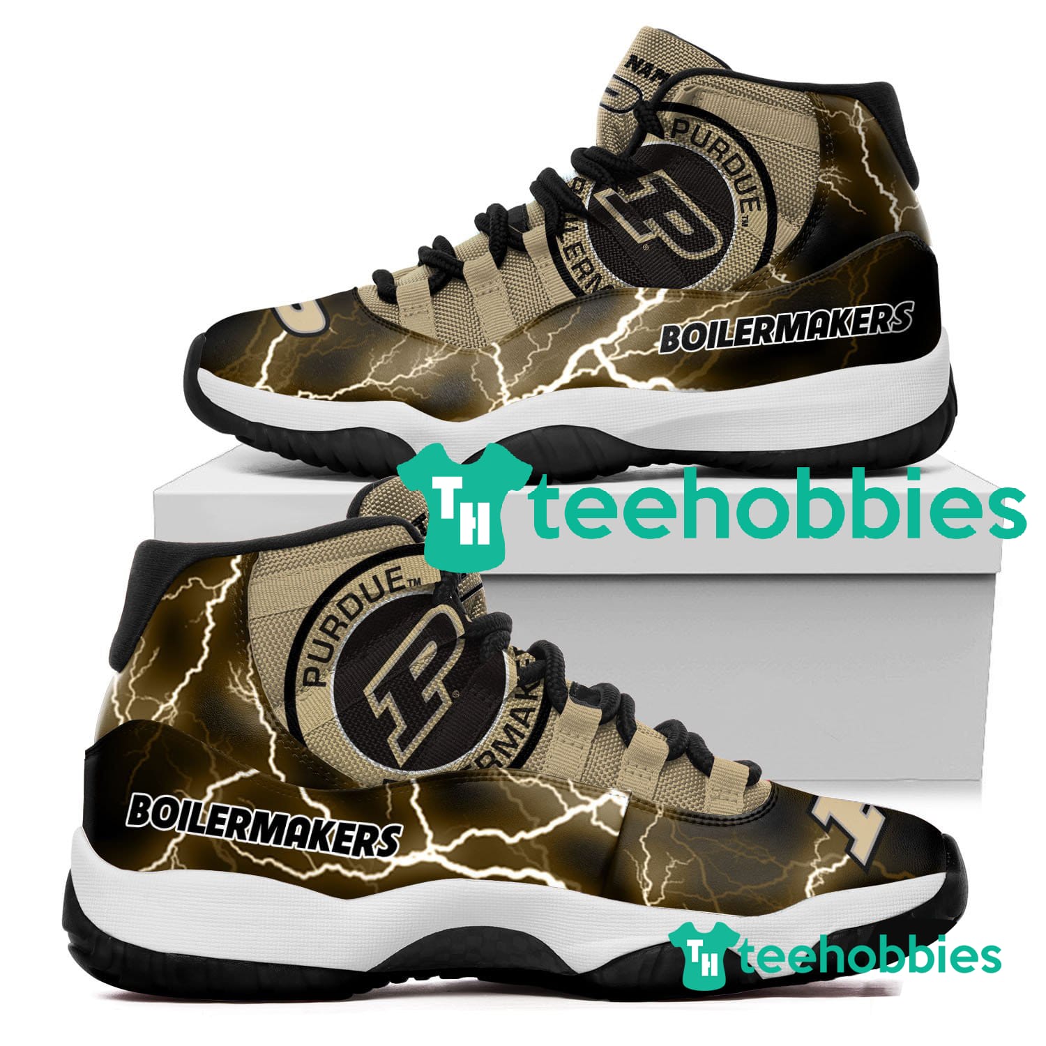 Purdue Boilermakers Custom Name Air Jordan 11 Shoes Sneakers Mens Womens Personalized Gifts Product photo 1