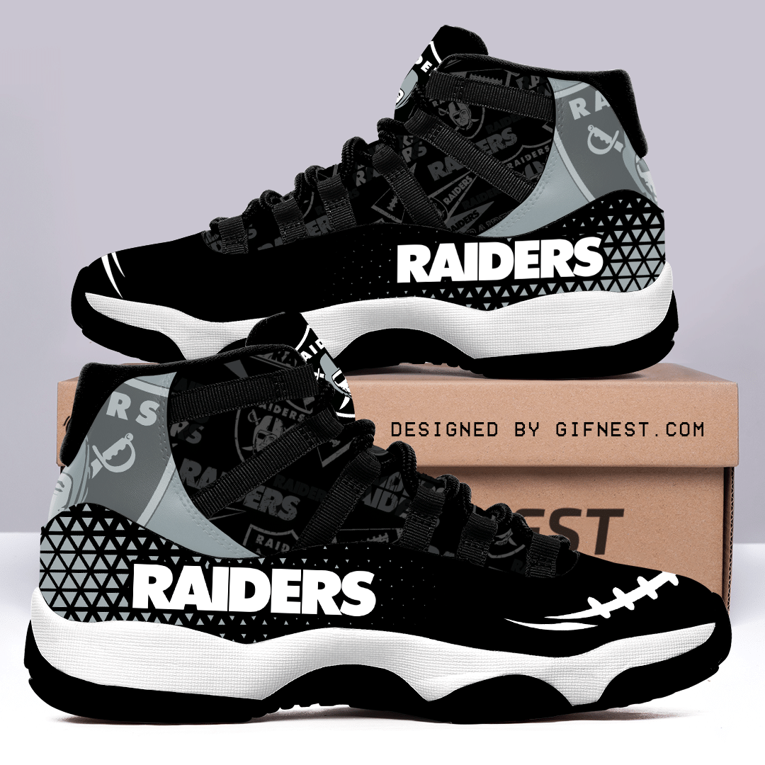 Raiders For Fans Air Jordan 11 Shoes style: Men's Air Jordan 11, color: Black