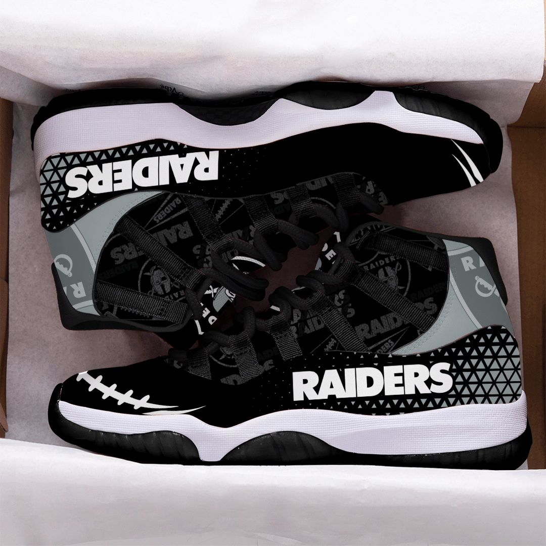Raiders For Fans Air Jordan 11 Shoes style: Women's Air Jordan 11, color: Black