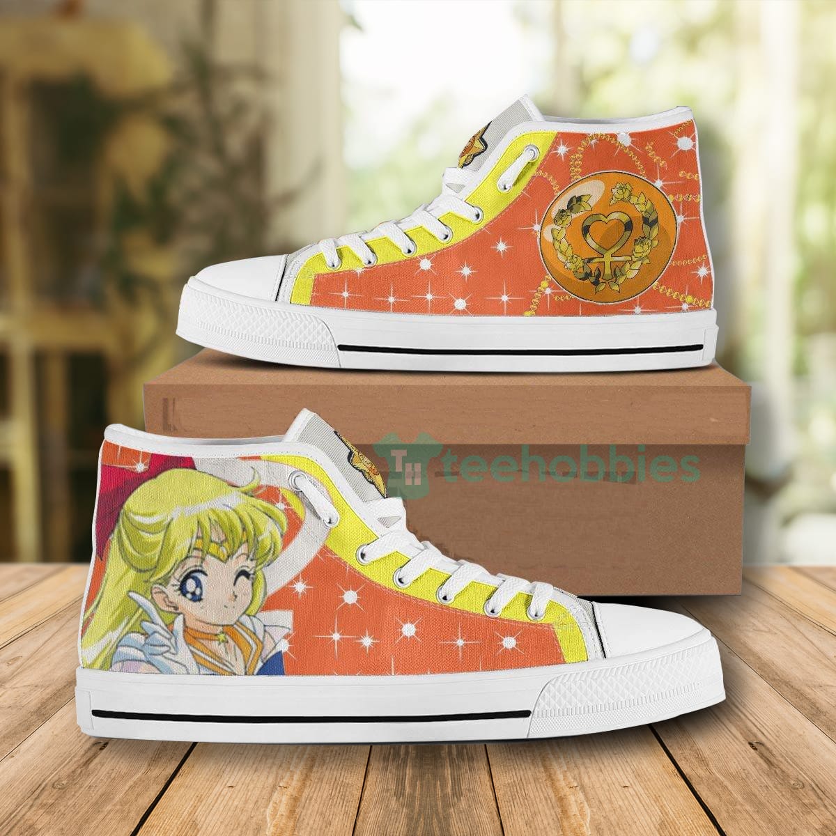 Sailor Venus High Top Shoes Custom Sailor Moon Canvas Shoes