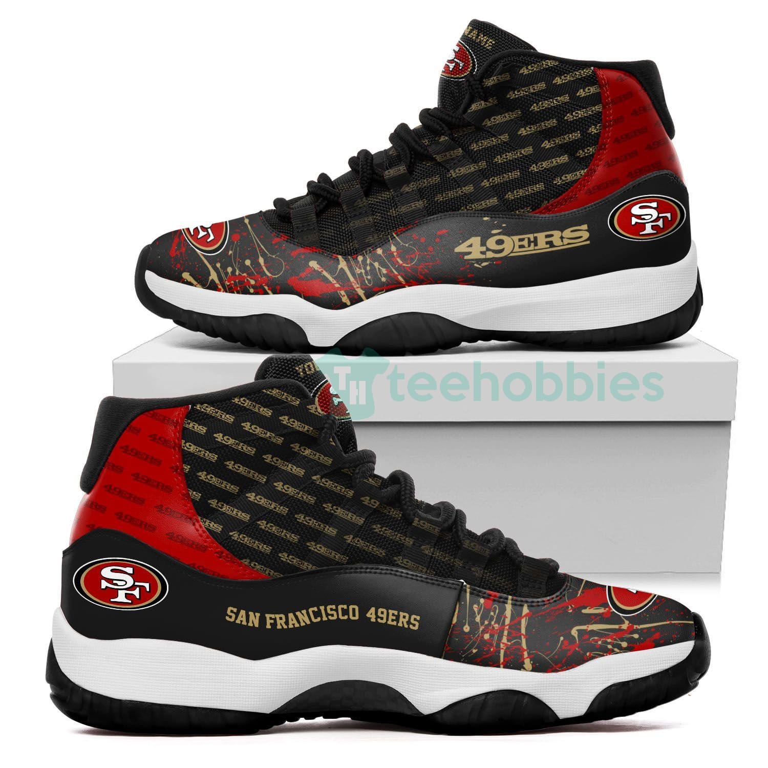 San Francisco 49ers Customized New Air Jordan 11 Shoes