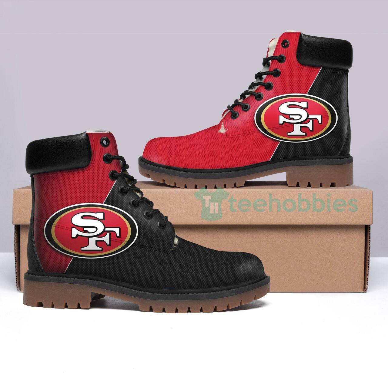 San Francisco 49Ers Football Men Leather Boots
