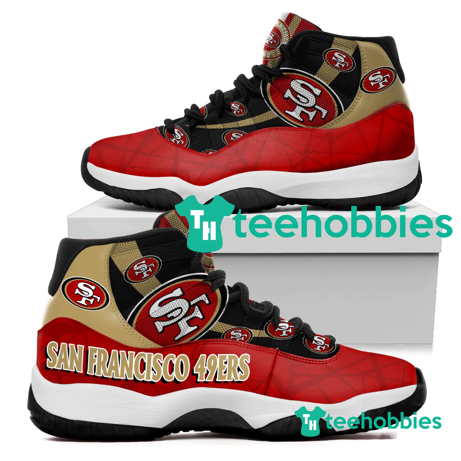 San Francisco 49ers Logo Air Jordan 11 Sneakers Shoes