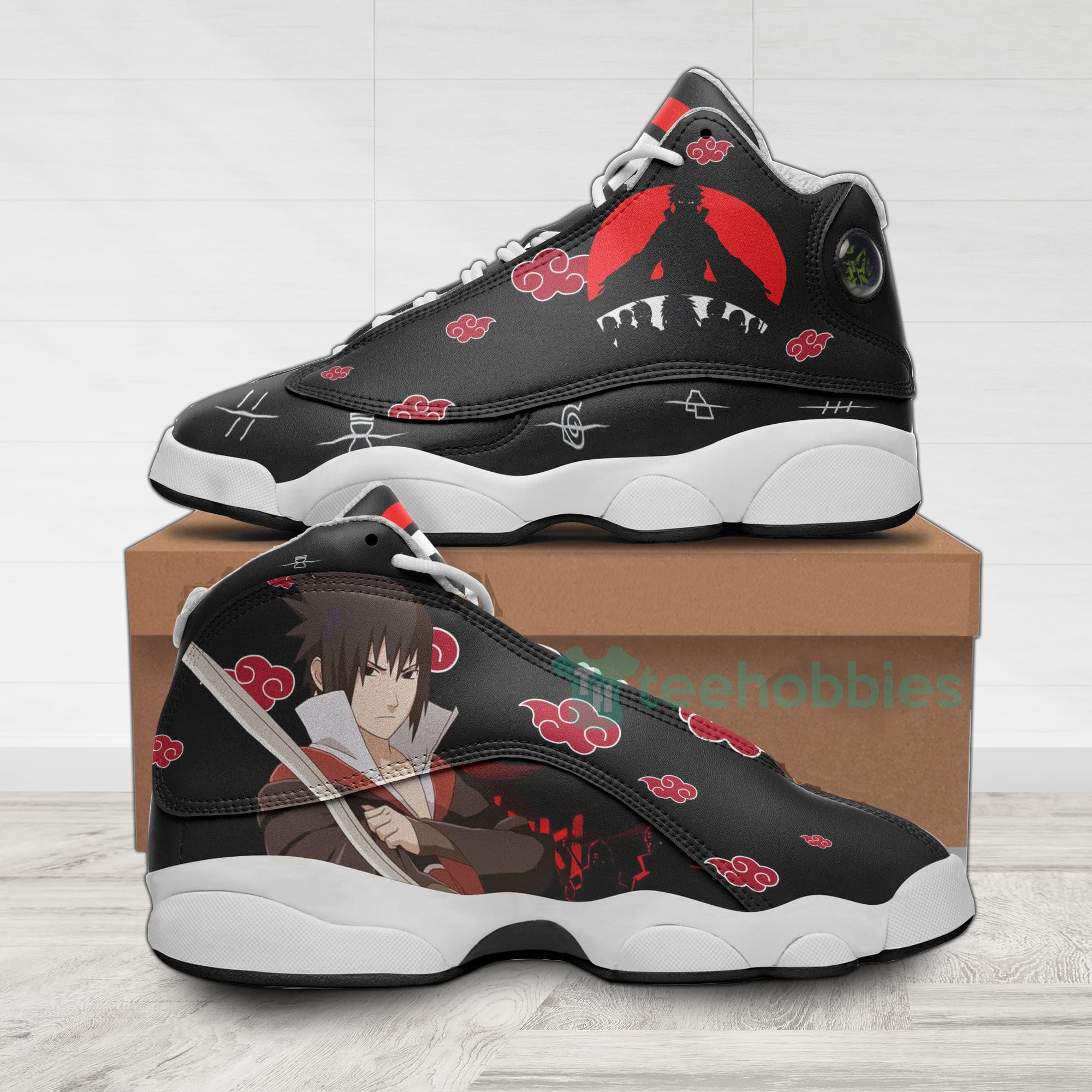 Sasuke Akatsuki Custom Nrt Anime Air Jordan 13 Shoes