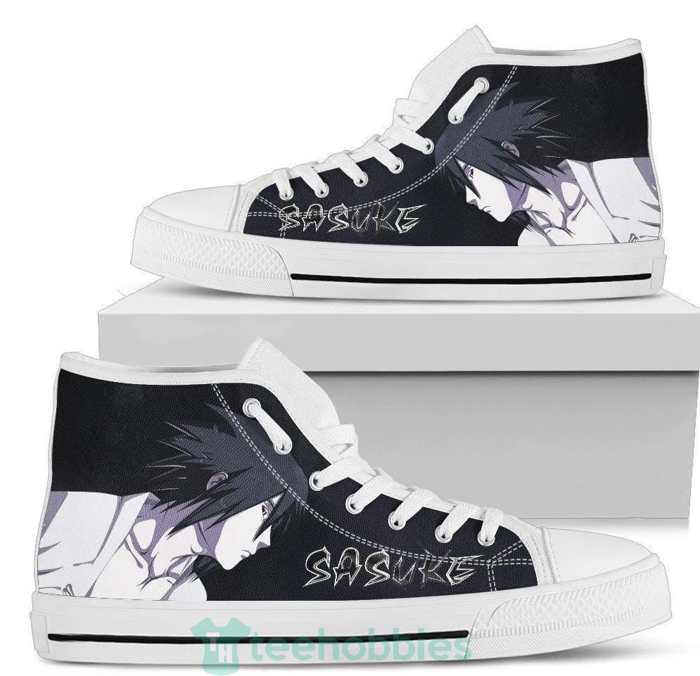Sasuke Naruto Anime High Top Shoes Fan Gift