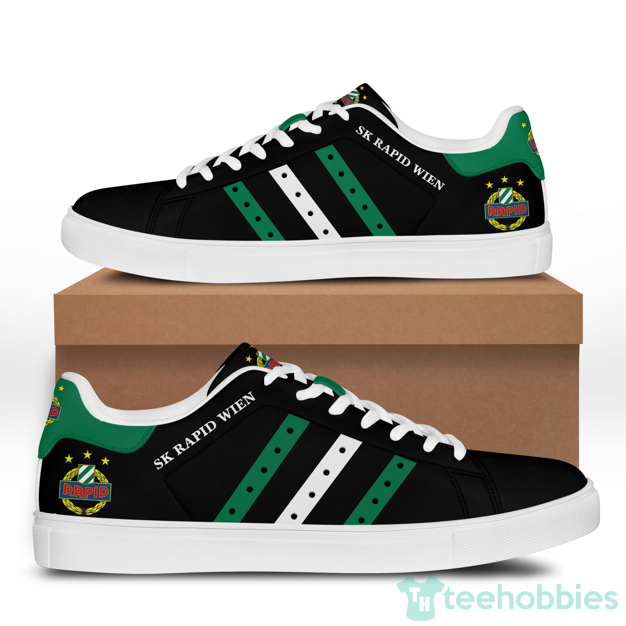 Sk Rapid Wien black And Green Low Top Skate Shoes Product photo 2