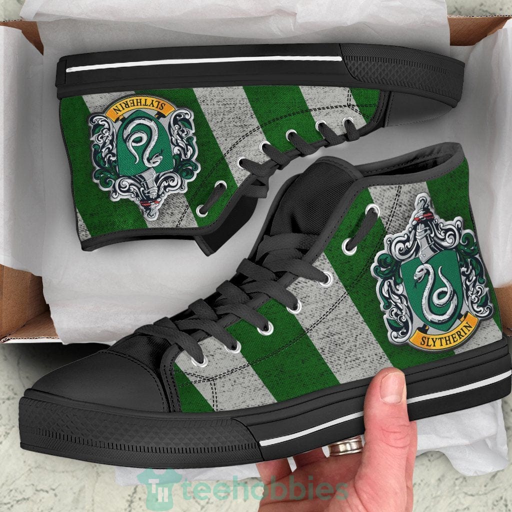 Slytherin Sneakers High Top Shoes Harry Potter Fan Gift