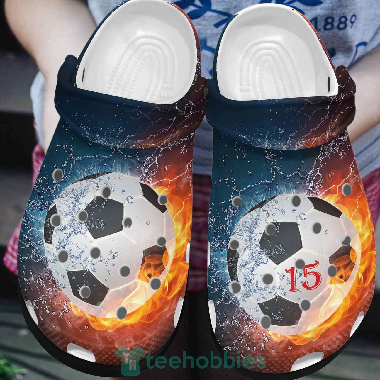 Custom Number Soccer Clog Shoes Soccer Fire