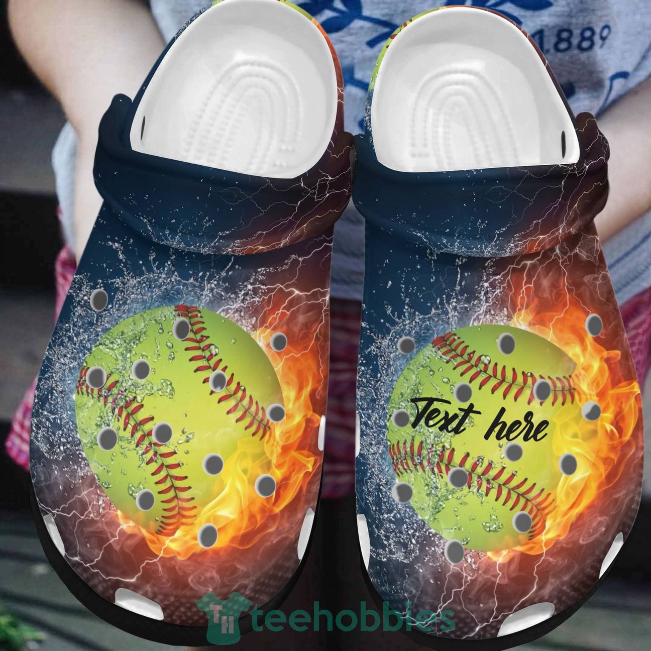 Custom Text Softball Clog Shoes Softball Spirit