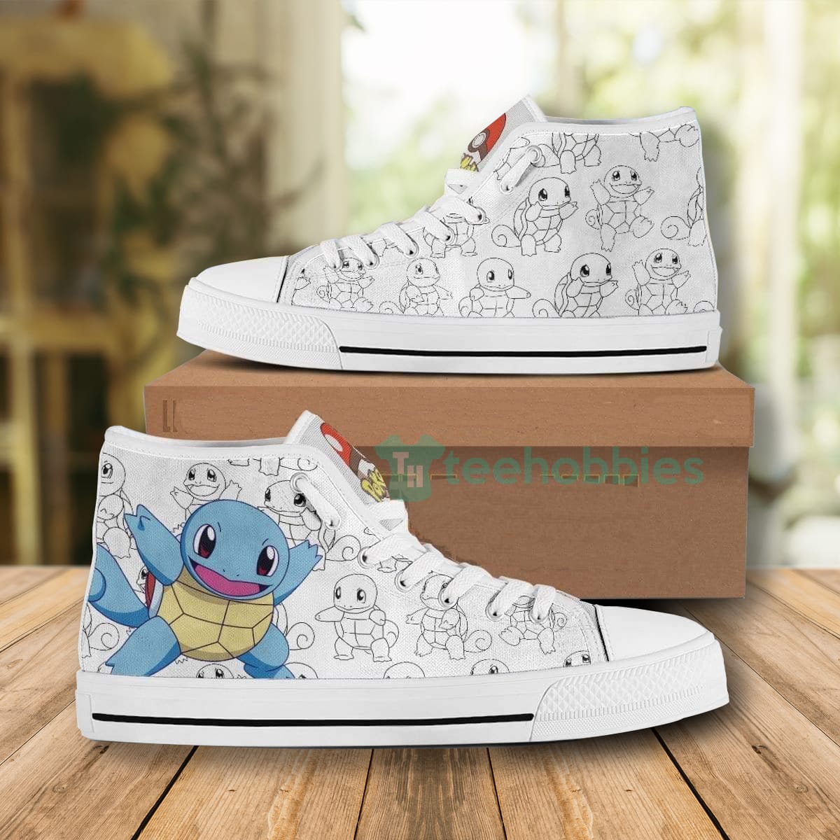 Squirtle High Top Canvas Shoes Custom Pokemon