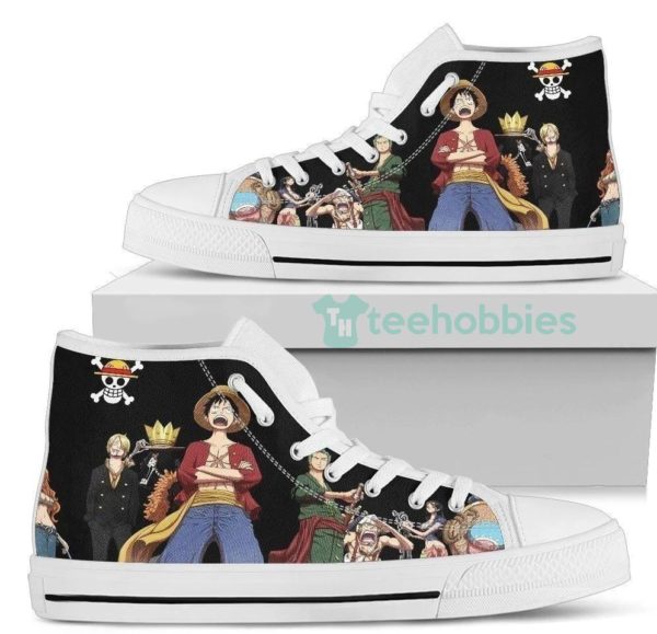 straw hat crews one piece anime high top shoes 1 5myst 600x579px Straw Hat Crews One Piece Anime High Top Shoes