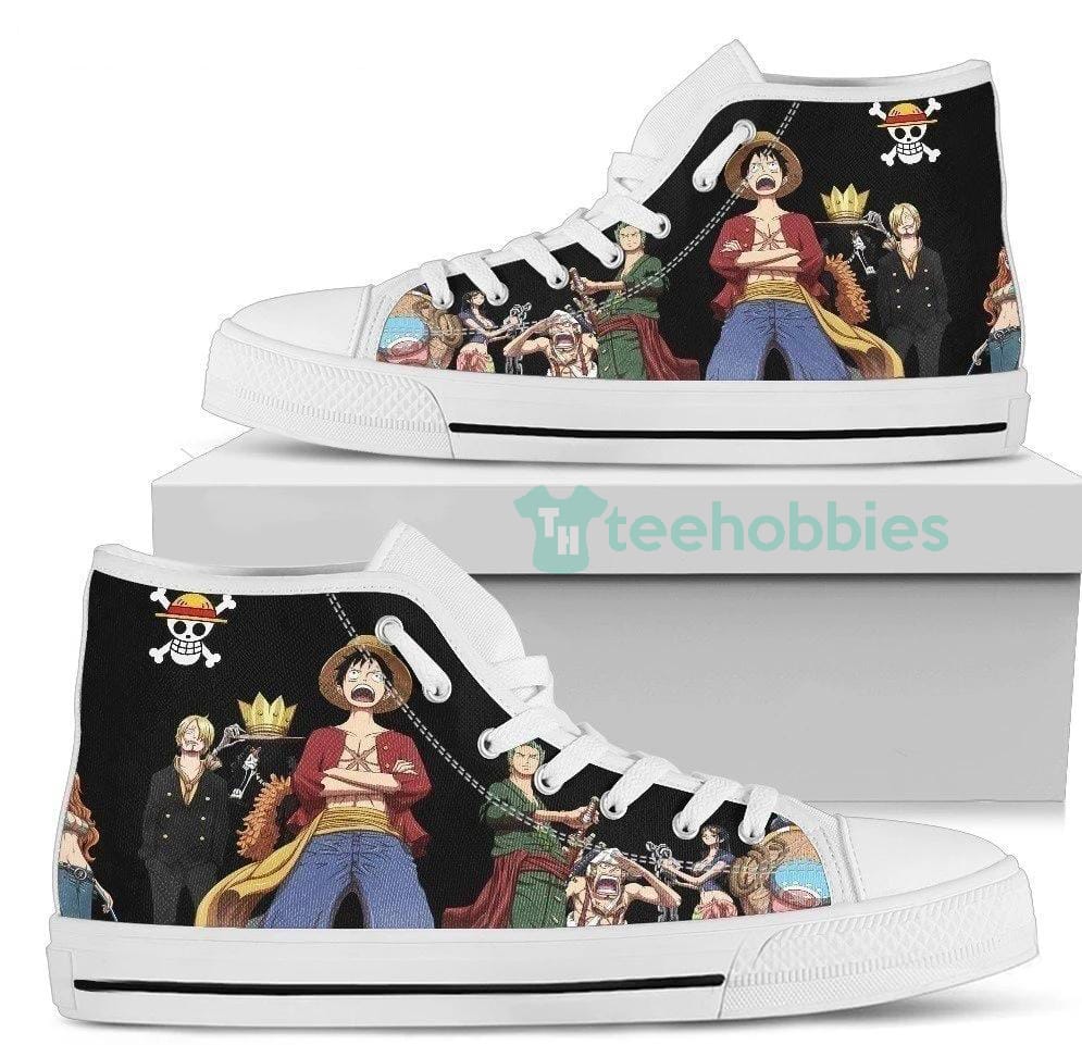 Straw Hat Crews One Piece Anime High Top Shoes Product photo 1