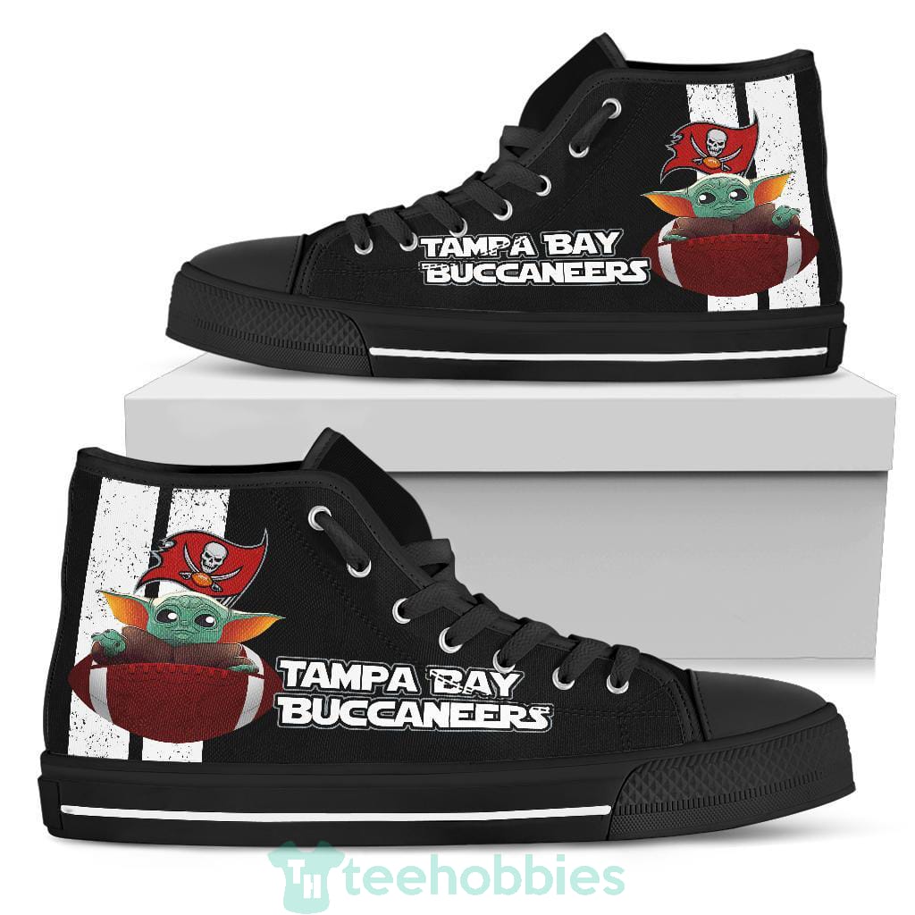 Tampa Bay Buccaneers Baby Yoda High Top Shoes Gift Idea Product photo 1