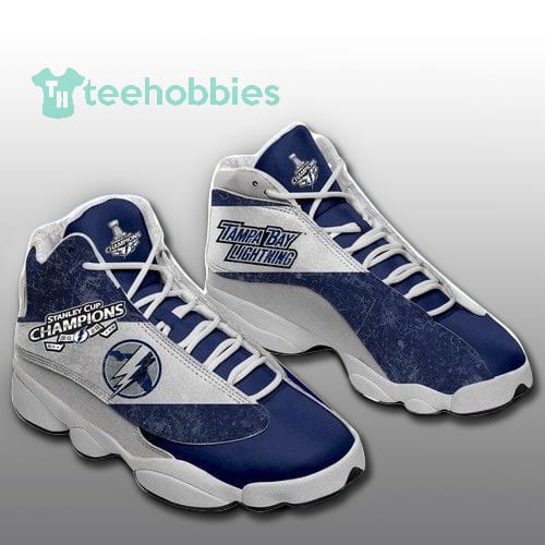 Tampa Bay Lightning Champions 2020 Custom Air Jordan 13 Shoes Sport Sneakers Shoes