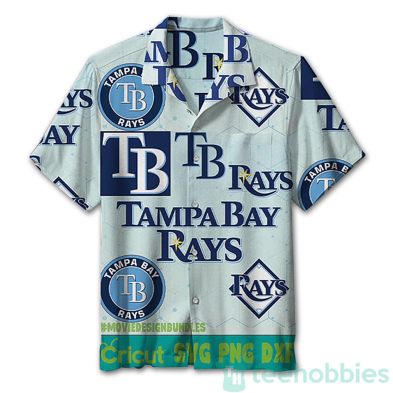 Tampa Bay Rays Criscut Hawaiian Shirt