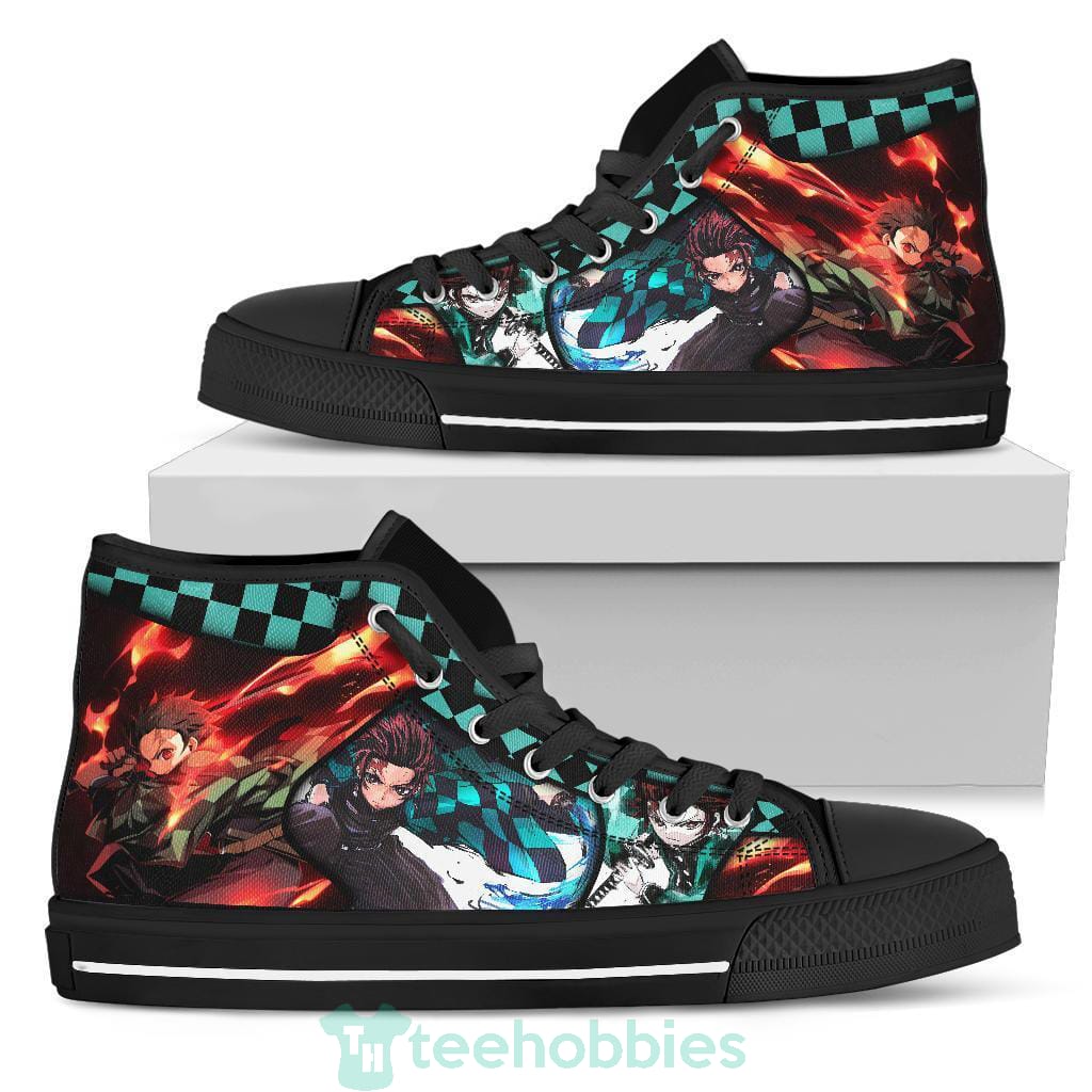 Tanjiro Fire and Water Breathing High Top Custom Demon Slayer Shoes Product photo 1