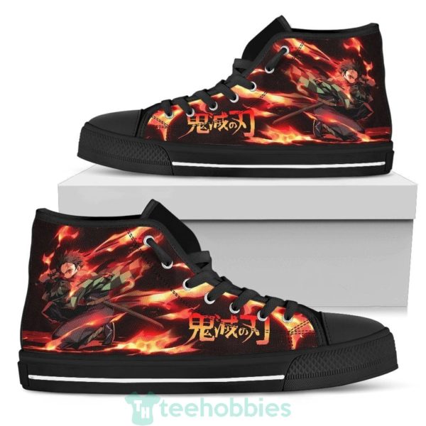 tanjiro fire breathing high top custom demon slayer anime shoes 1 qQfjX 600x600px Tanjiro Fire Breathing High Top Custom Demon Slayer Anime Shoes
