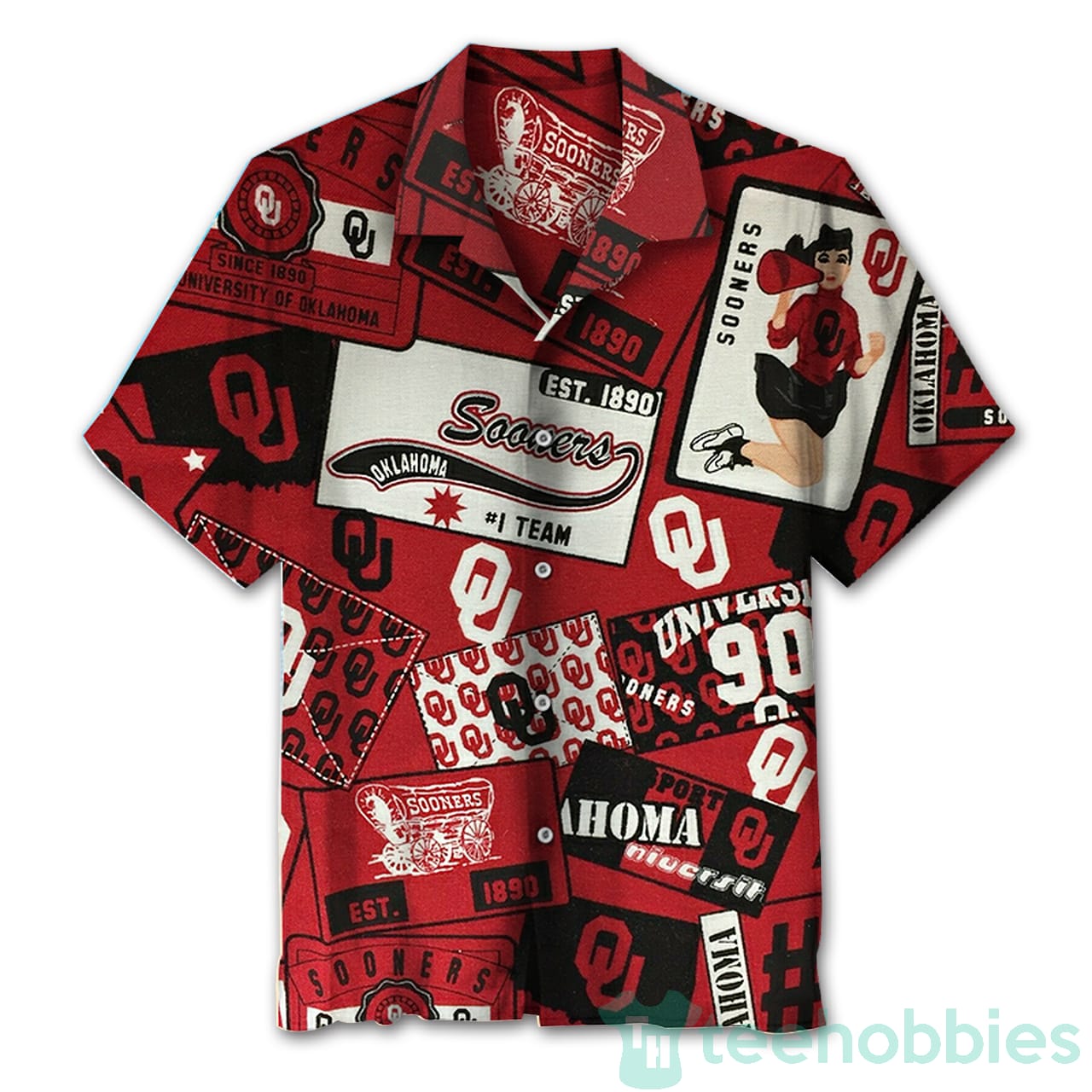 University Of Oklahoma Vintage Sooners Hawaiian Shirt
