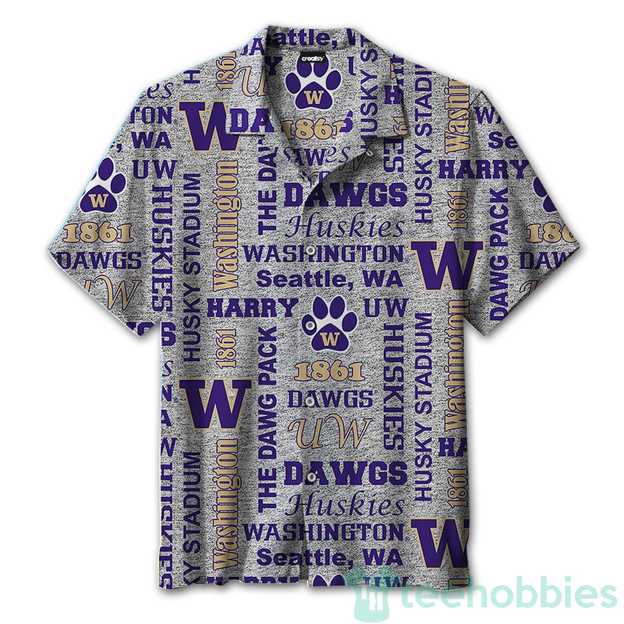 University Of Washington Vintage Hawaiian Shirt