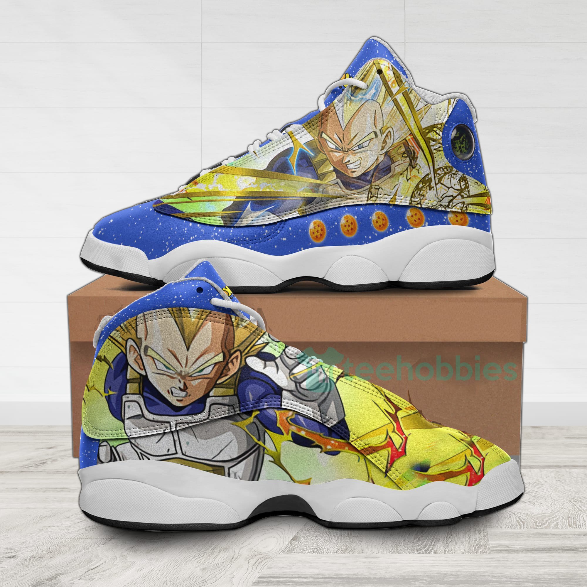 Vegeta Custom Super Saiyan Dragon Ball Anime Air Jordan 13 Shoes Product photo 1