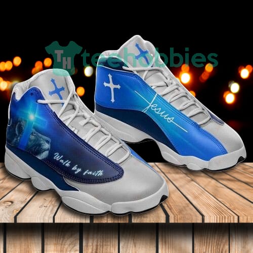 Walk By Faith Jesus Air Jordan 13 Sneaker Shoes Full Size
