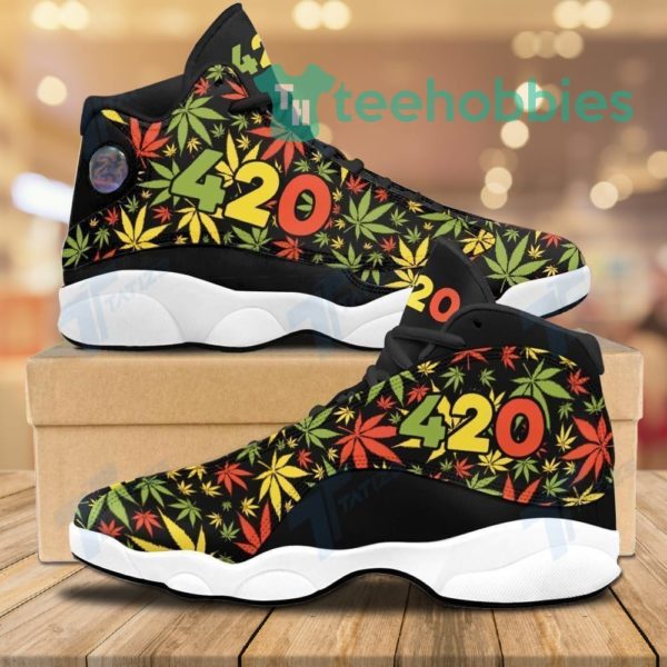 Weed Leaf Colorful Air Jordan 13 Sneaker Shoes