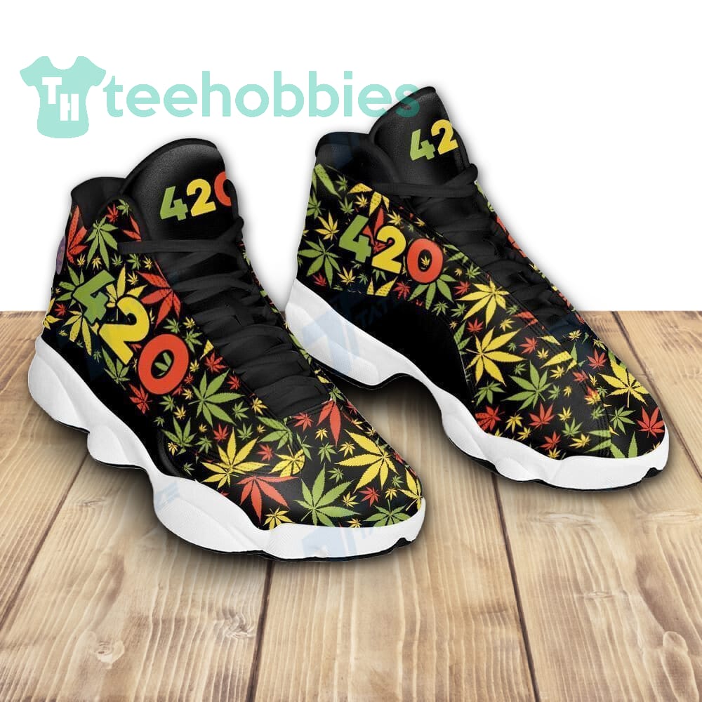 Weed Leaf Colorful Air Jordan 13 Sneaker Shoes Product photo 2