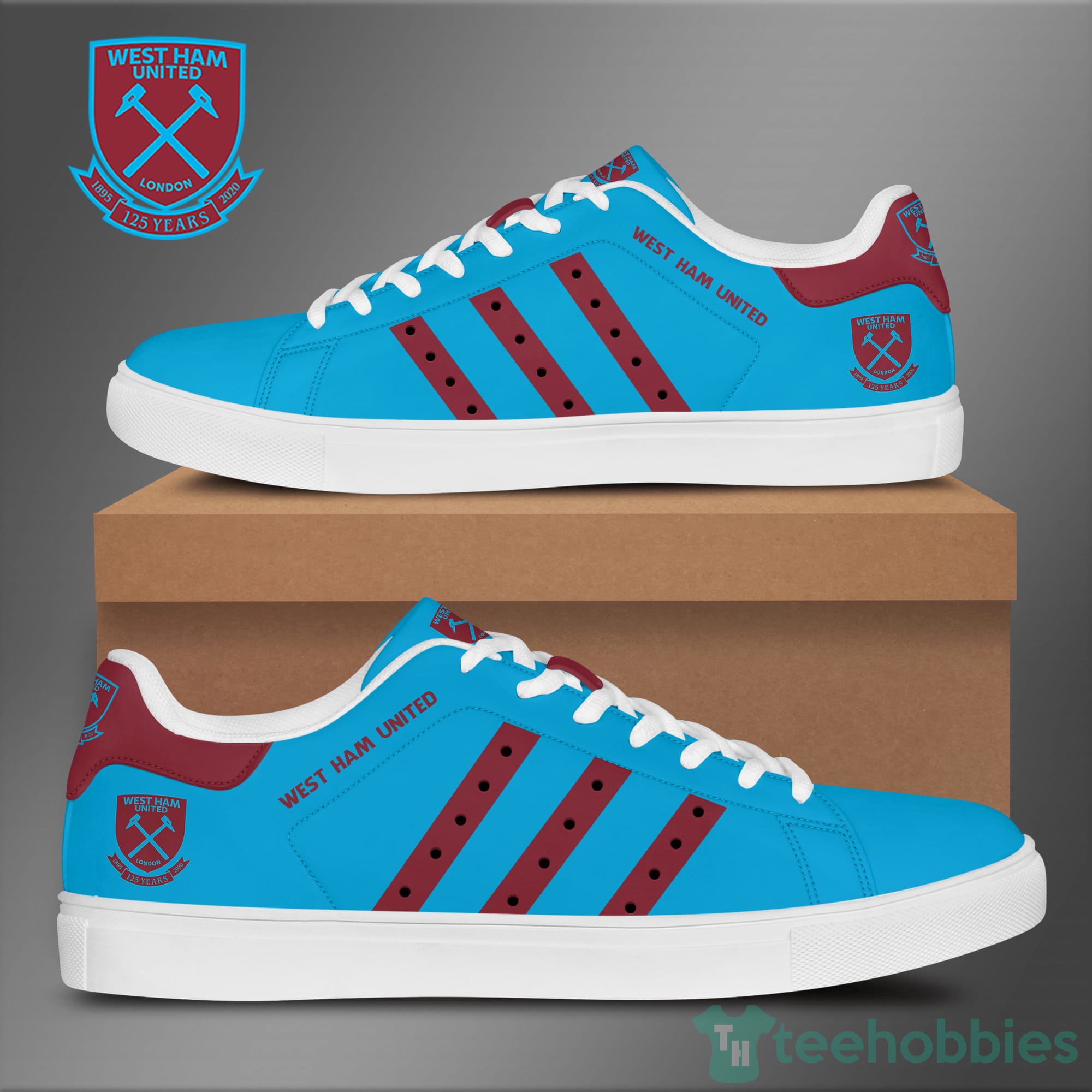 West Ham United Blue Low Top Skate Shoes Product photo 1