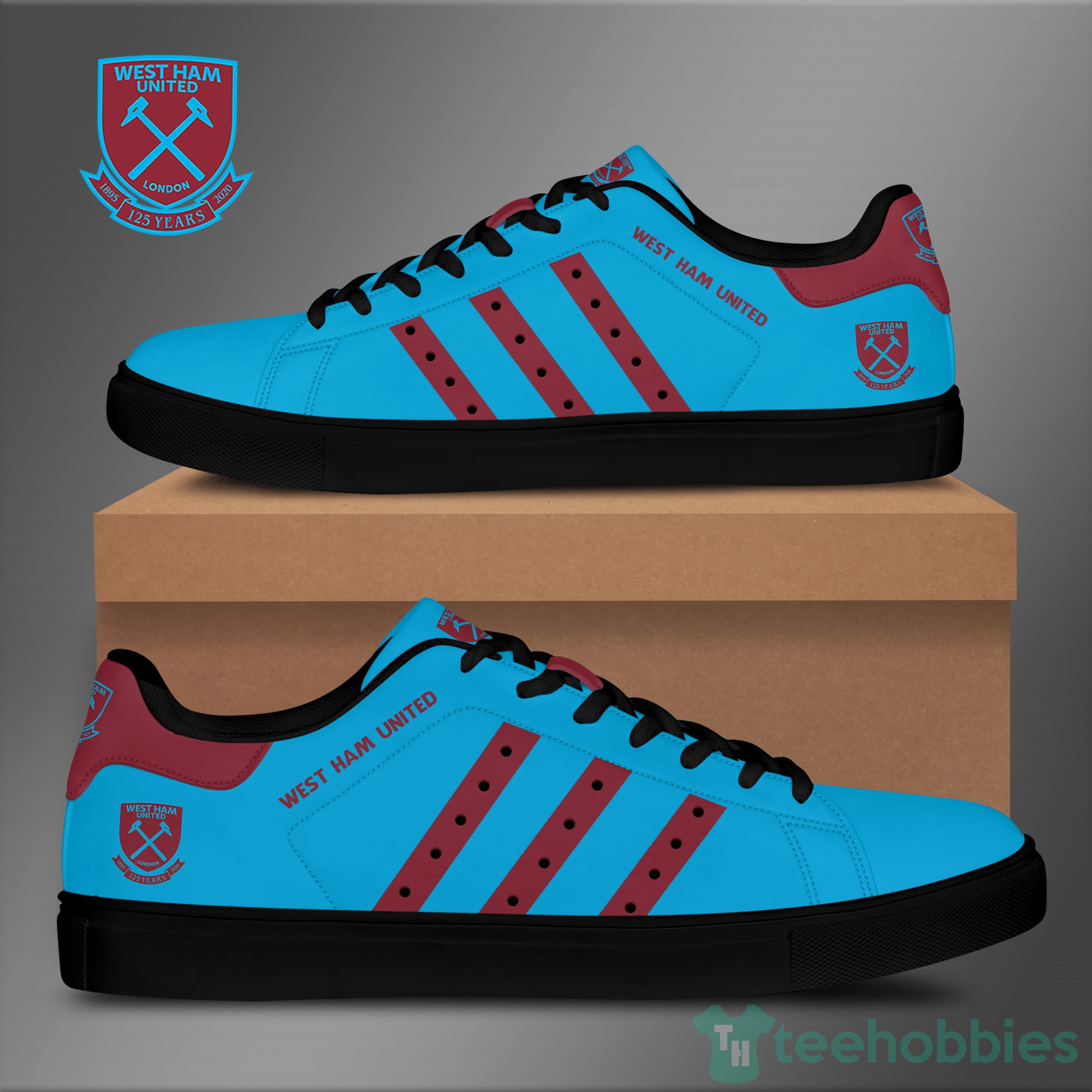 West Ham United Blue Low Top Skate Shoes Product photo 2
