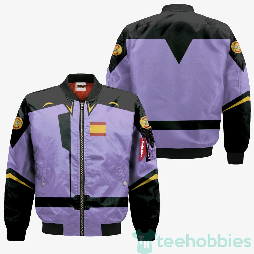 ZAnimeT Custom Gundam Uniform Lavender Cosplay Bomber Jacket Product photo 2