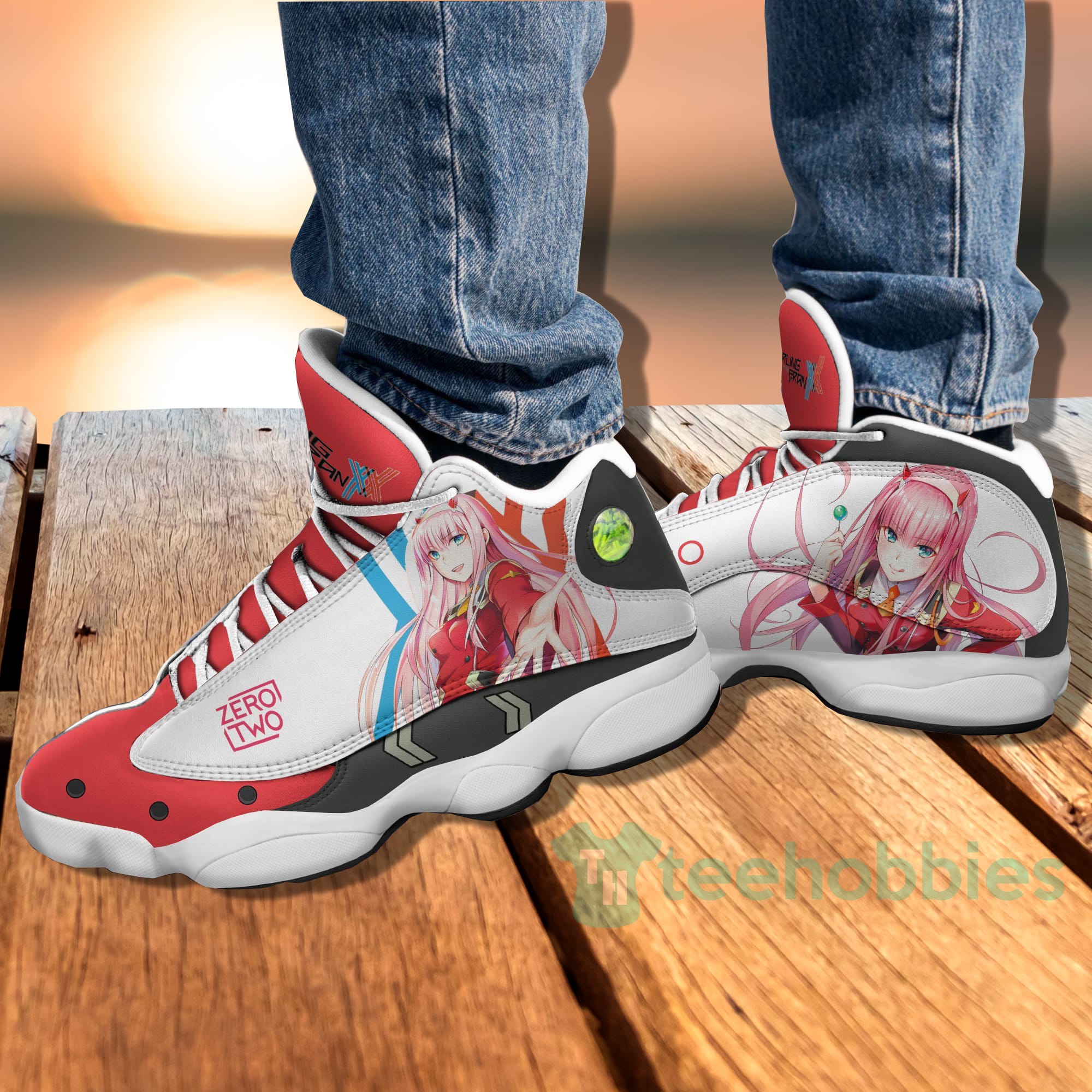 Zero Two Custom Darling In The Franxx Anime Air Jordan 13 Shoes Product photo 2