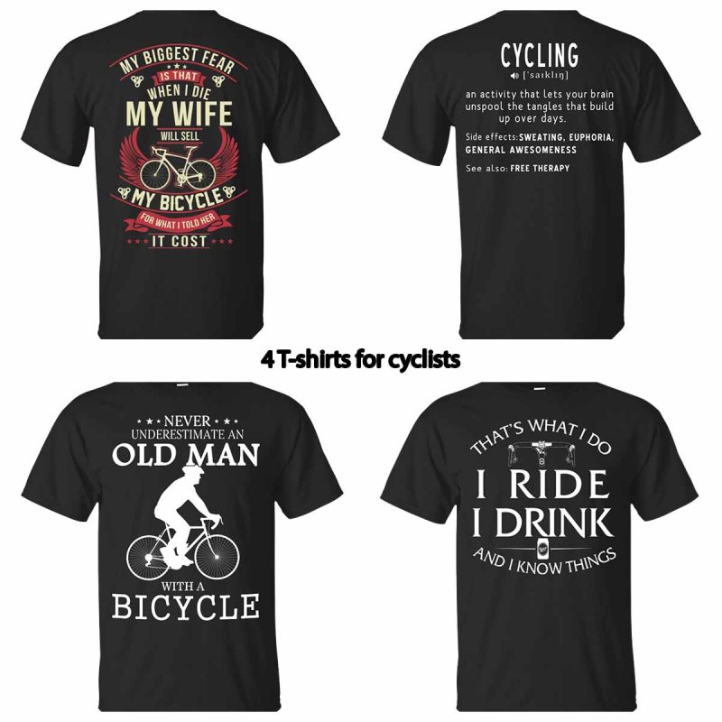 4 T-shirts for cyclists