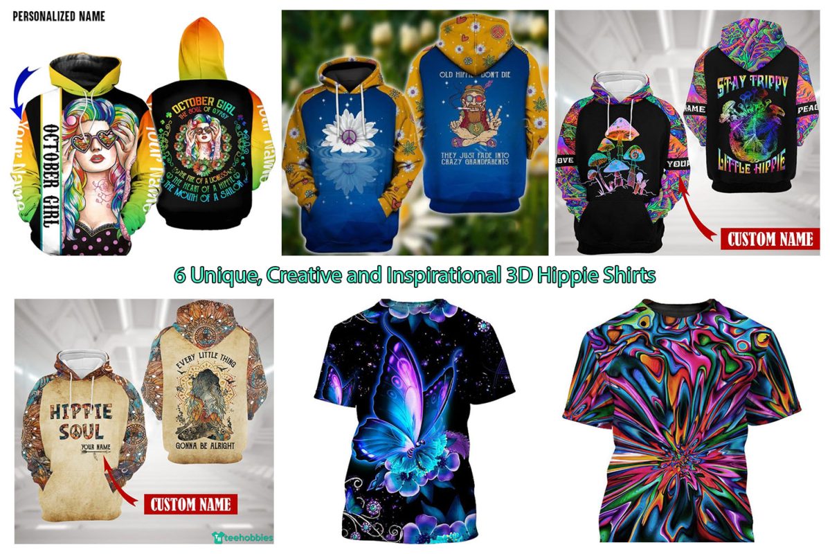 6 Unique, Creative and Inspirational 3D Hippie Shirts