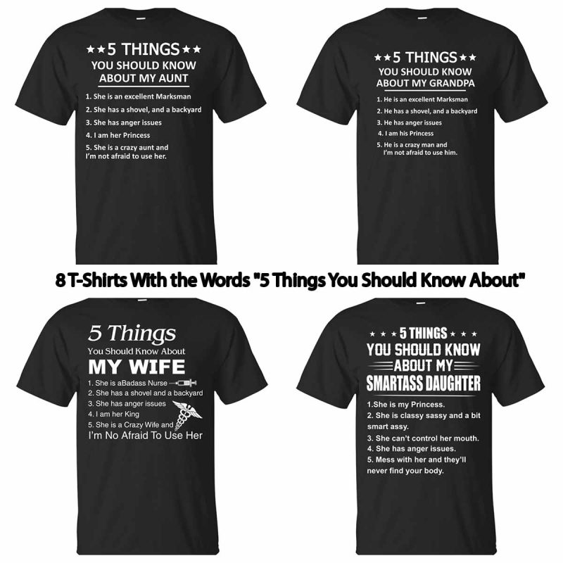 8-T-Shirts-With-the-Words-5-Things-You-Should-Know-About