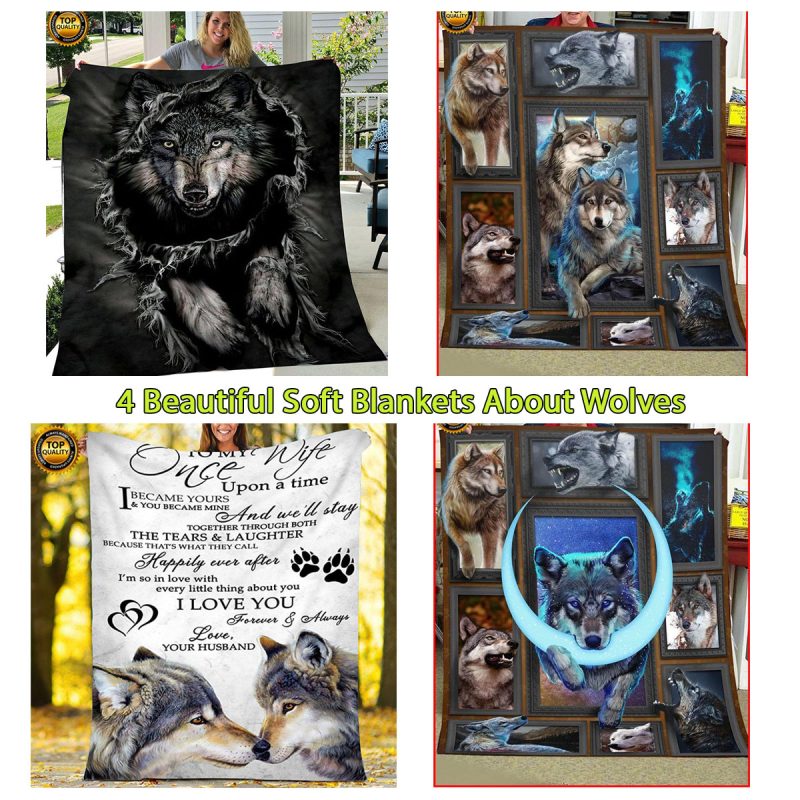 4 Beautiful Soft Blankets About Wolves
