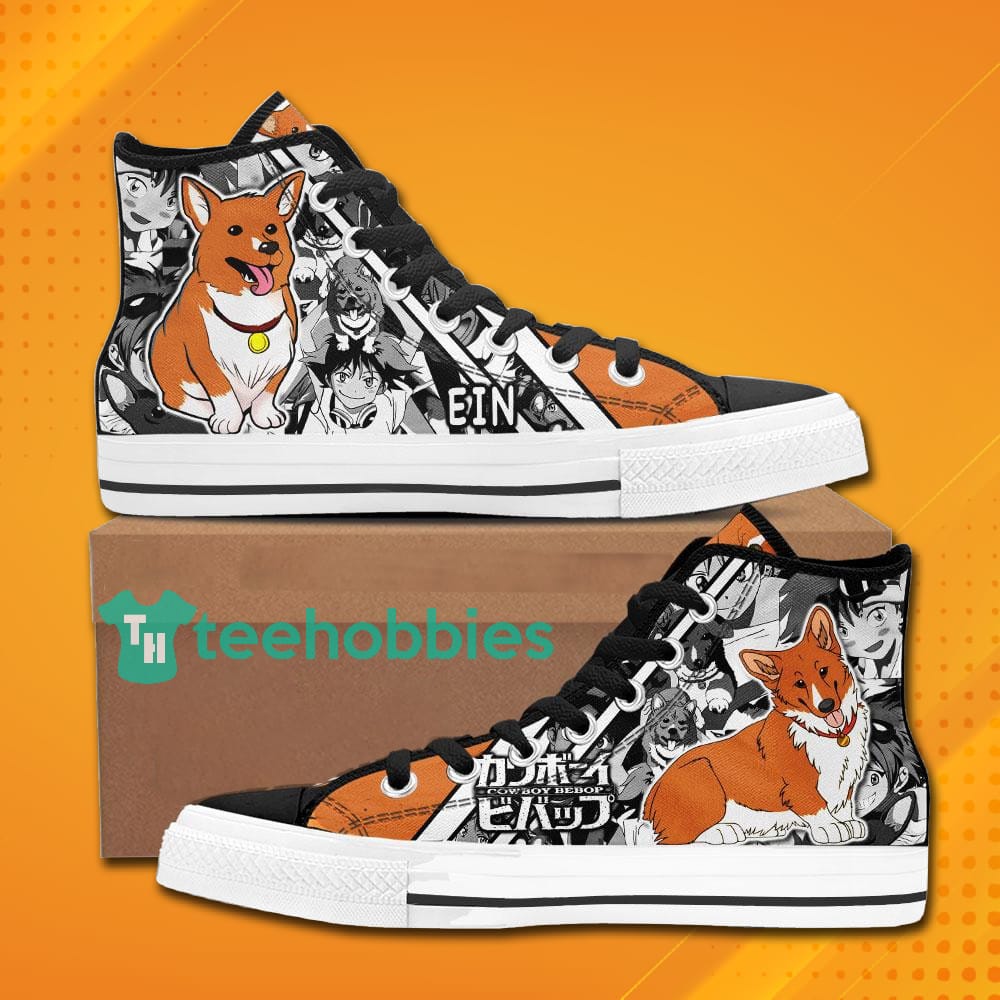 Anime Cowboy Bebop Ein Dog High Top Canvas Shoes Product photo 1