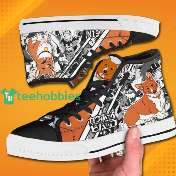 anime cowboy bebop ein dog high top canvas shoes 2 kkTic 600x600px Anime Cowboy Bebop Ein Dog High Top Canvas Shoes