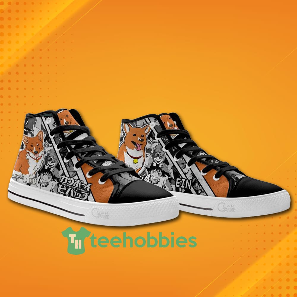 Anime Cowboy Bebop Ein Dog High Top Canvas Shoes Product photo 2