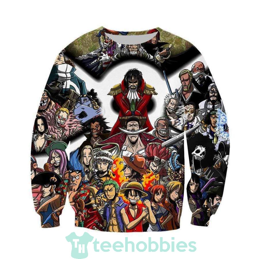 Characters Collage Anime Lover One Piece 3D Sweatshirt