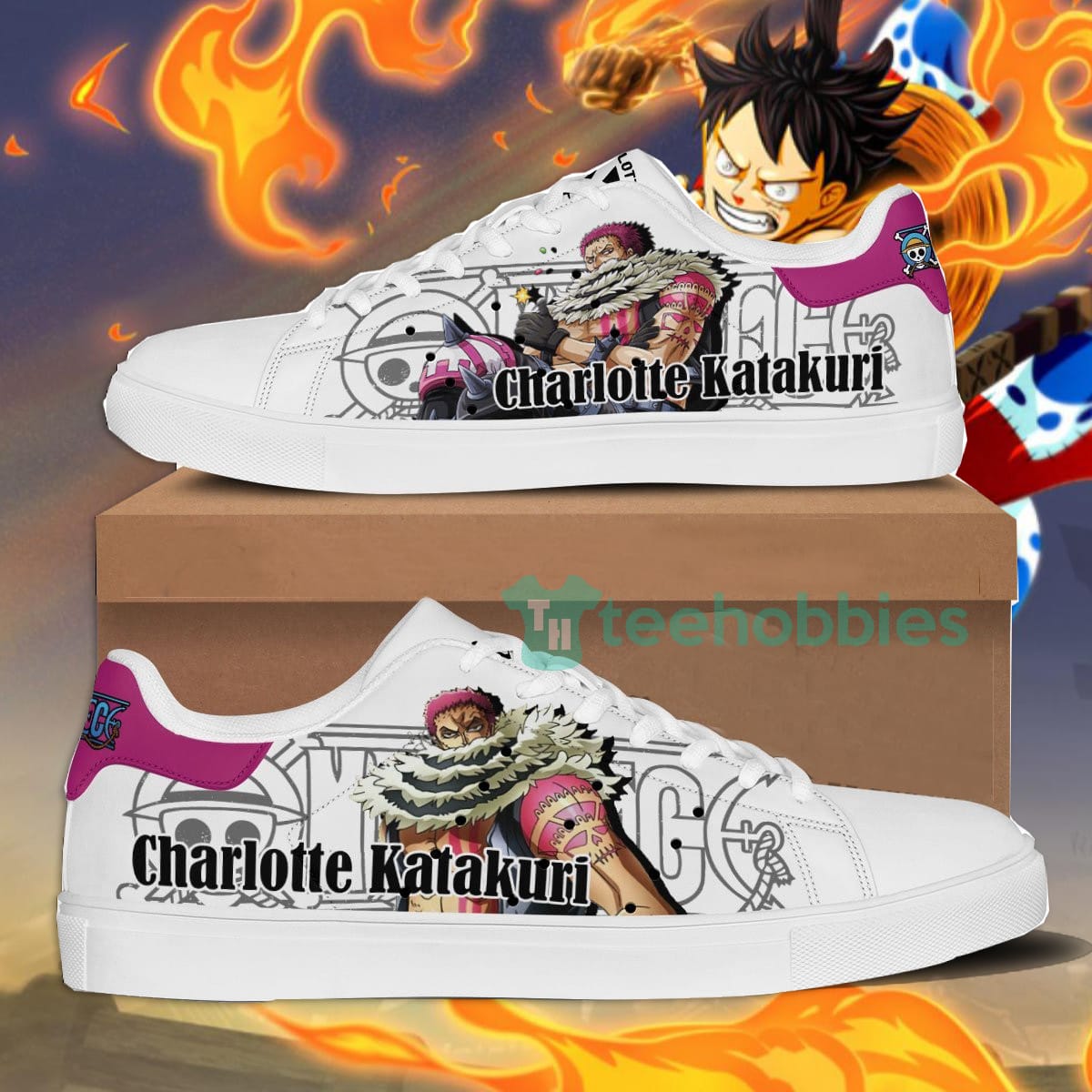 Charlotte Katakuri Custom Anime One Piece Fans Skate Shoes