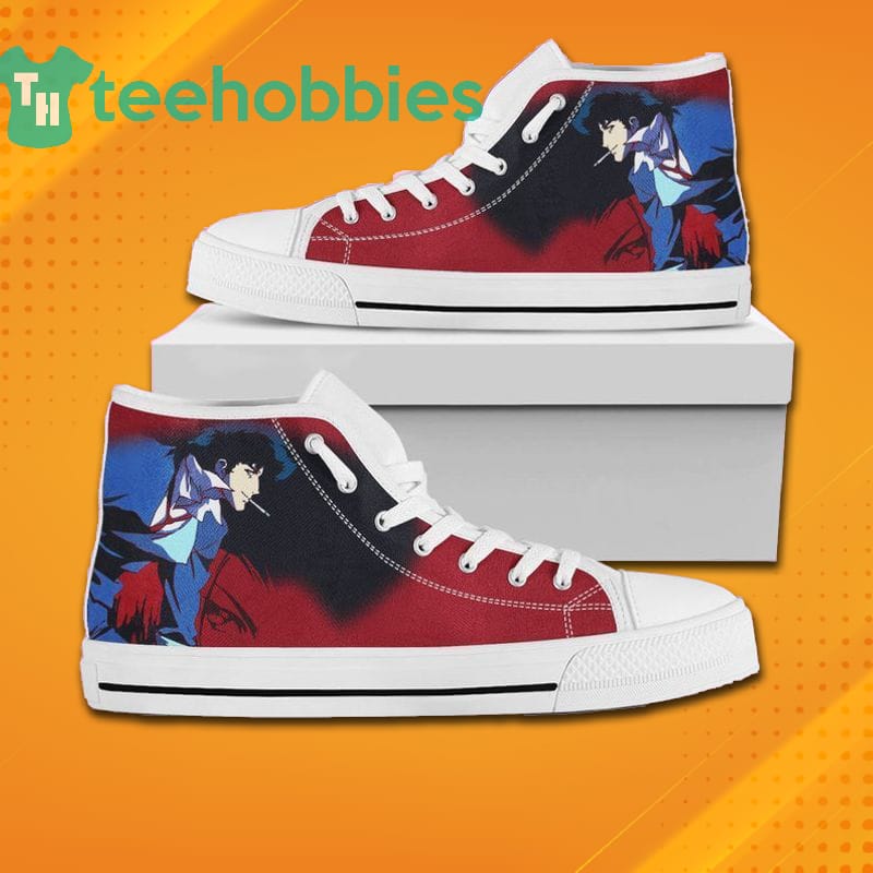 Cowboy Bebop Spiegel Spike Smoking High Top Canvas Shoes Product photo 1