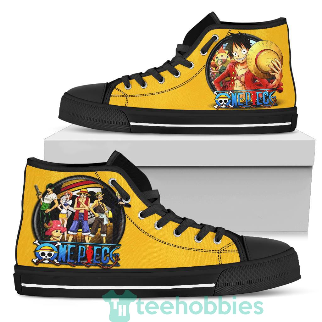 Custom One Piece Anime Fans Luffy and Pirates Team High Top Shoes