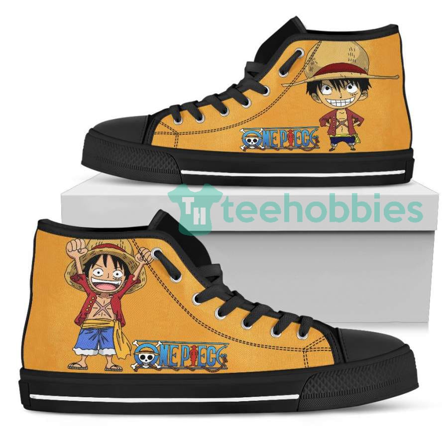 Custom One Piece Anime Fans Monkey D. Luffy High Top Shoes
