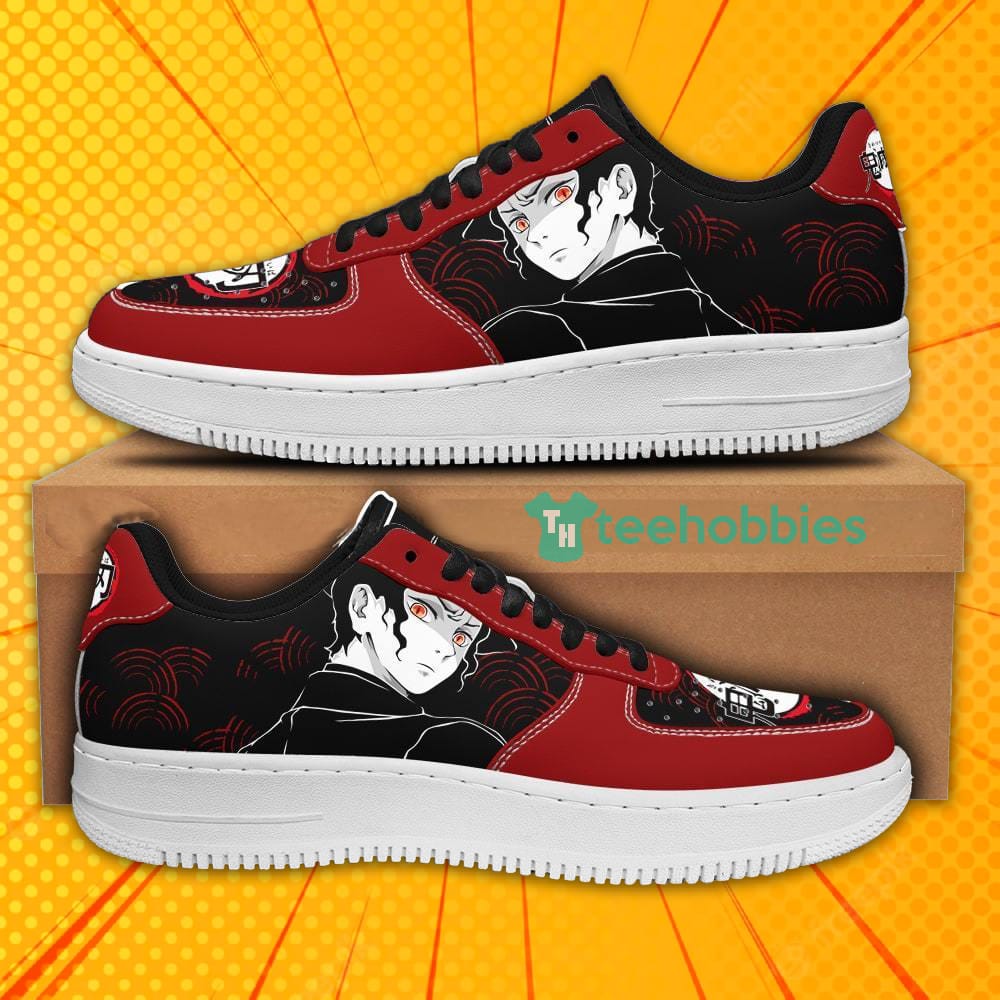Demon Slayer Anime Muzan Character Red And Black Air Force Shoes